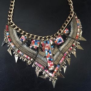 Tribal Multi-color Cleopatra style Necklace